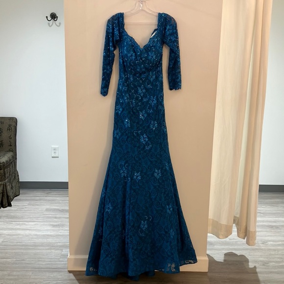$150 Sale Backless Off Shoulder Gown - Picture 4 of 13